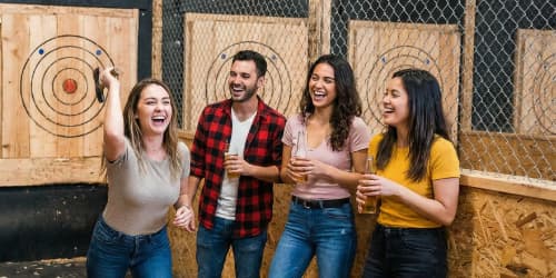 Group of people enjoying an event